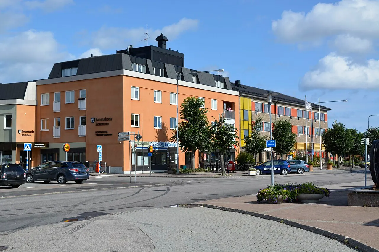 Emmaboda Kommunhus vid Järnvägsgatan.