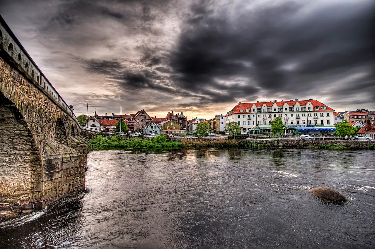 Grand Hotell, Tullbron och Ätran i Falkenberg.