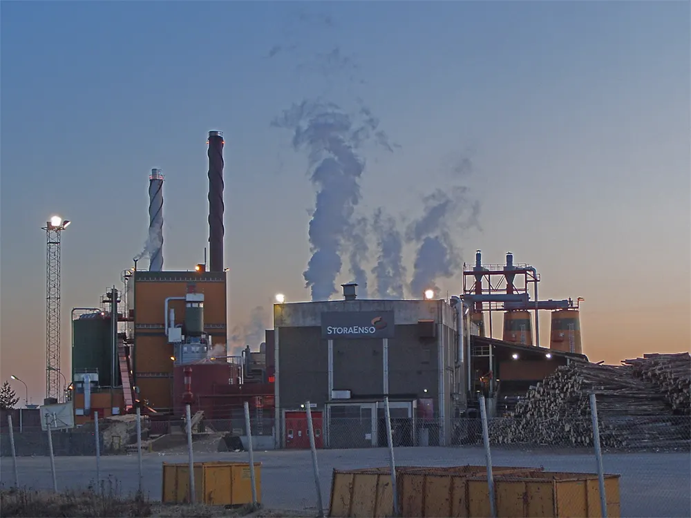 Stora Ensos kartongfabrik i Fors, Avesta kommun.