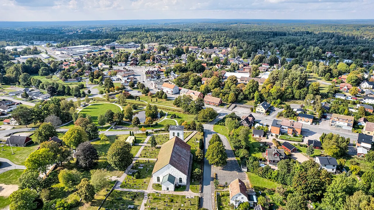 Byn Glimåkra i Östra Göinge kommun i nordöstra Skåne