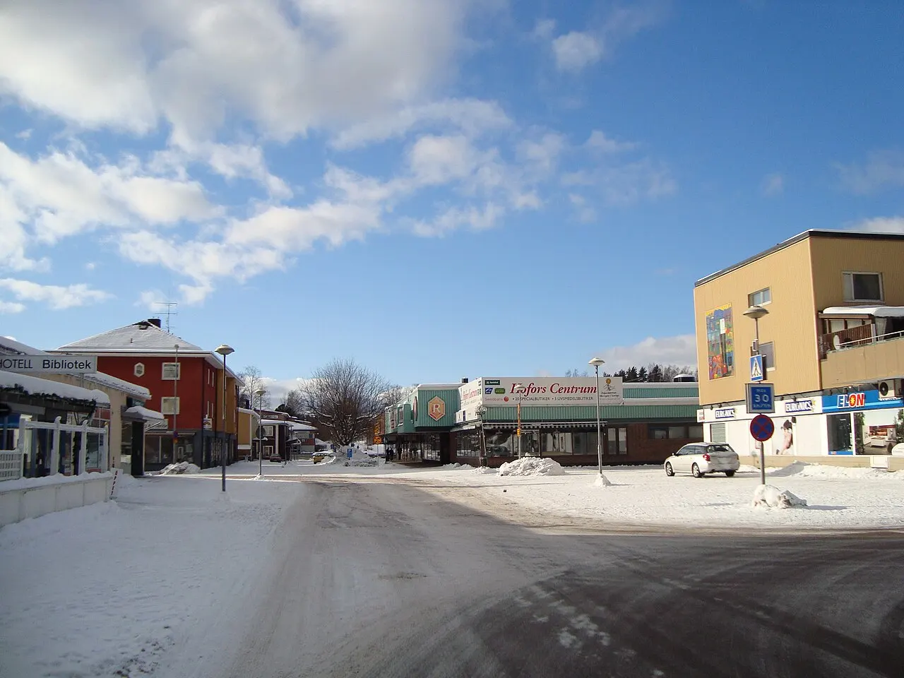 Hofors centrum i Gävleborgs län, västra Gästrikland