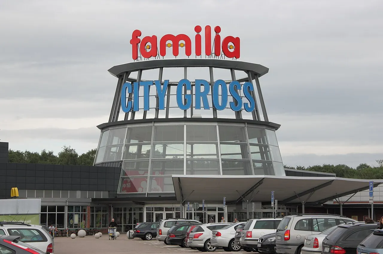 Entrén till Familia och City Gross i Hyllinge, Sverige