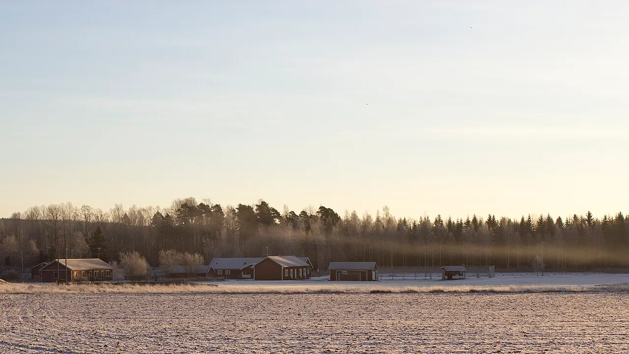 Kyrkstens idrottsplats en vinterdag