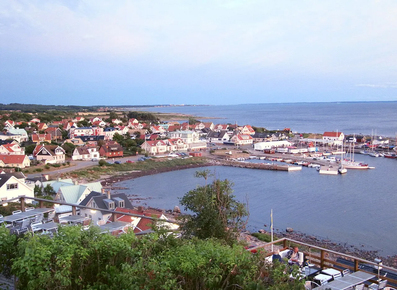 Hamnen i Mölle sedd från Grand Hotel Dahlberg