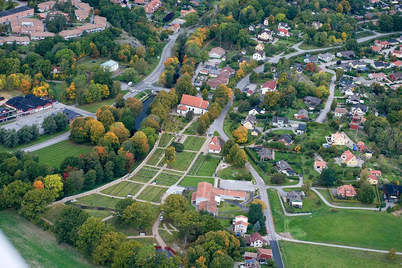 Nättraby church from the air