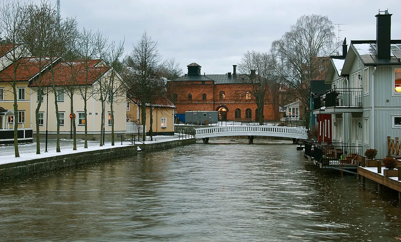 Norrtäljeån i centrala Norrtälje.