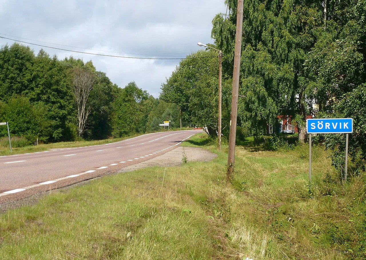 Sörvik och rv 66, vy mot norr