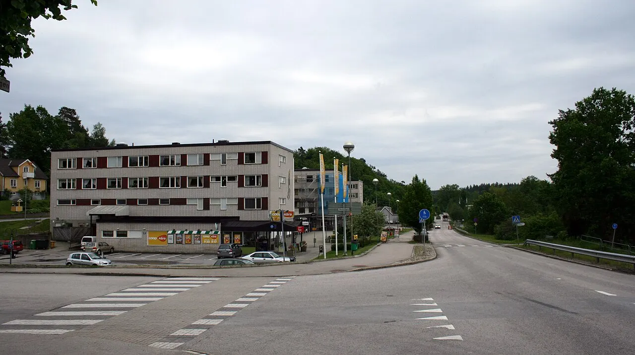 Svängsta, Karlshamns kommun. Länsväg 126 mot söder.