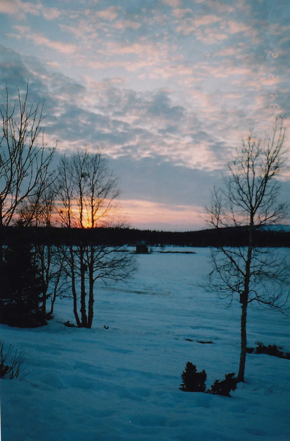 Vy över Tjautjasjaur, våren 2011