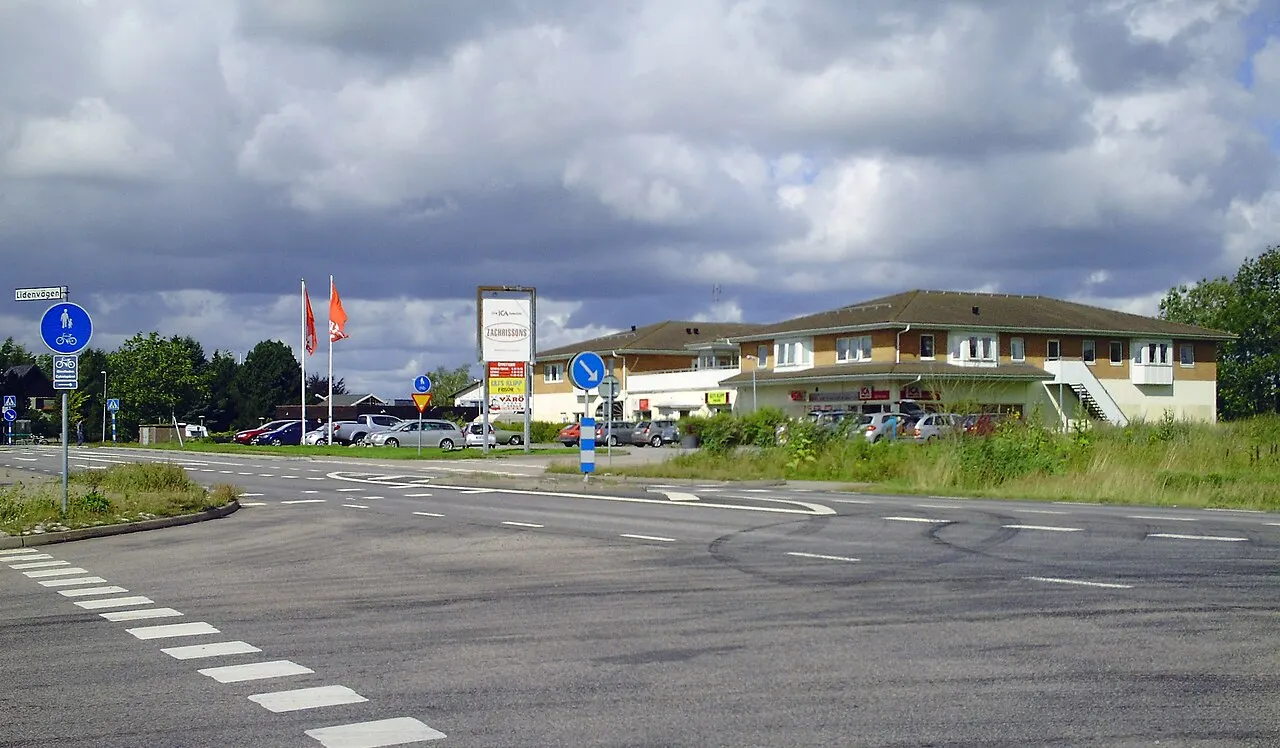 Väröbacka med affären Zachrissons livs i Halland, Sverige.