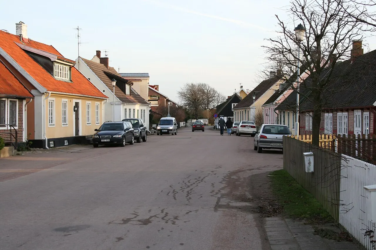 Huvudgatan Bygatan genom centrala Viken i Höganäs kommun.